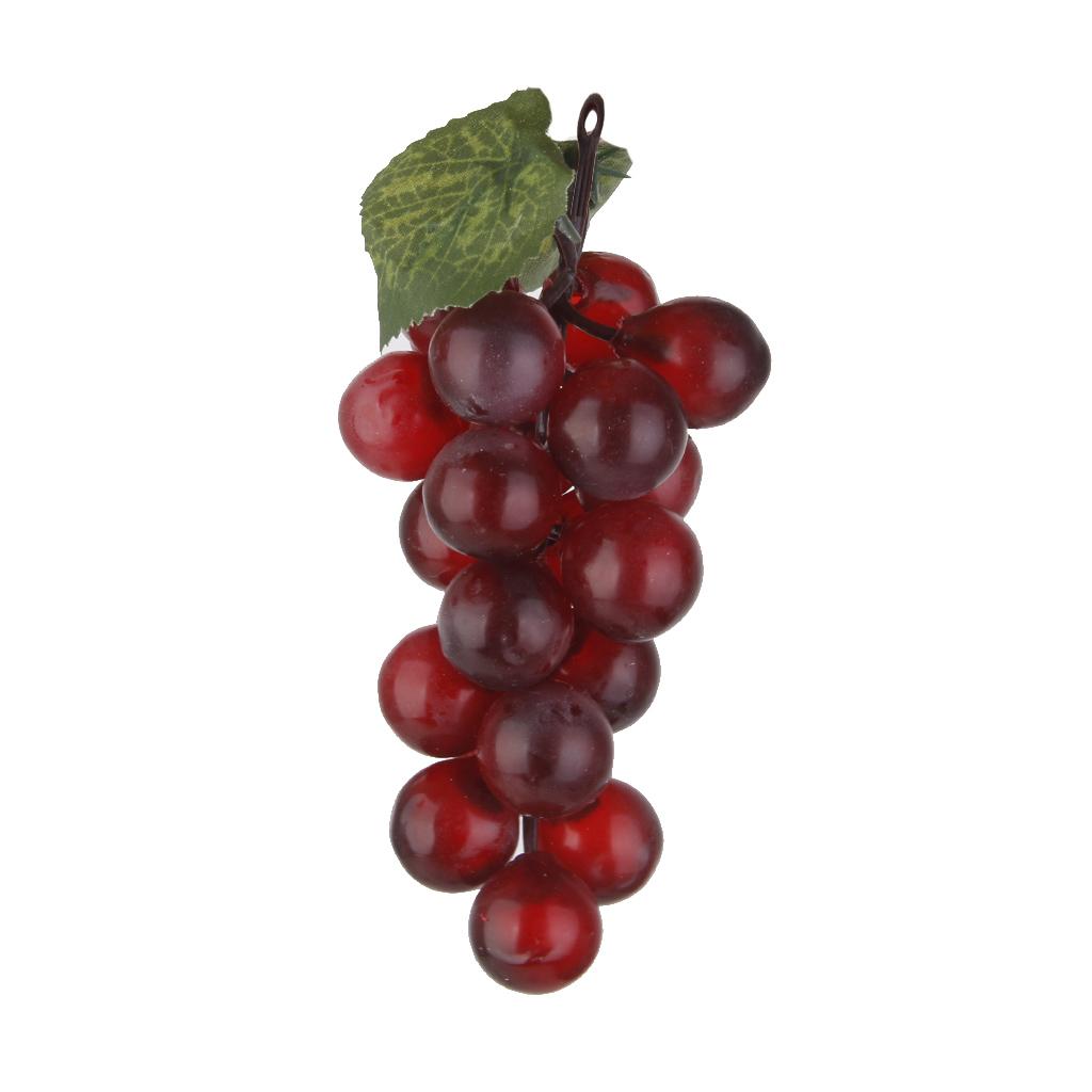 Artificial Faux Fake Lifelike Plastic Fruit Grape Apple Lemon Sketch Prop a