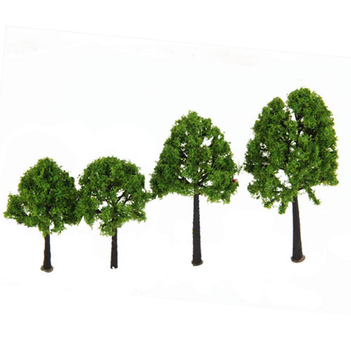 4pcs 2.76 Inch - 3.94 Inch Scenery Landscape Model Trees