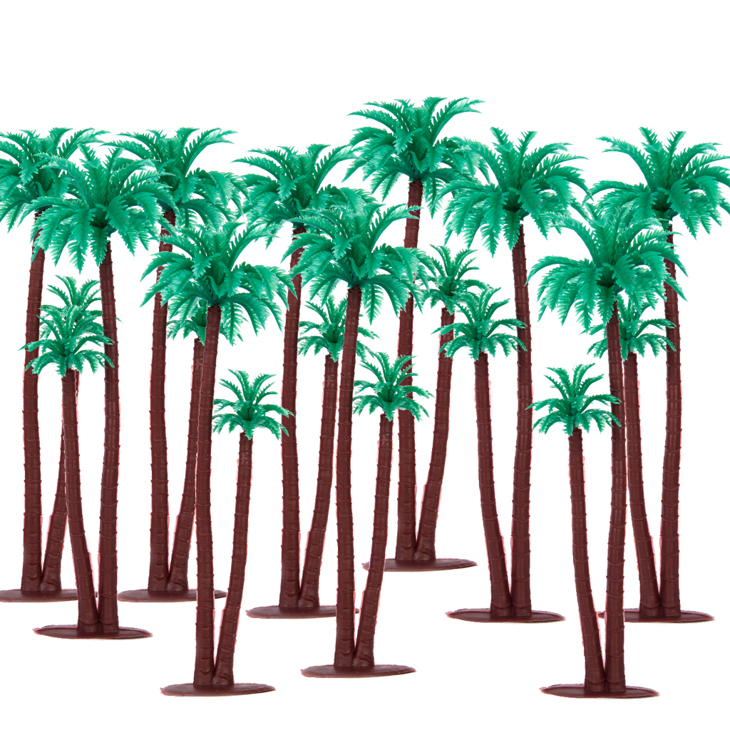 20pcs Model Coconut Trees 1/75 Scale