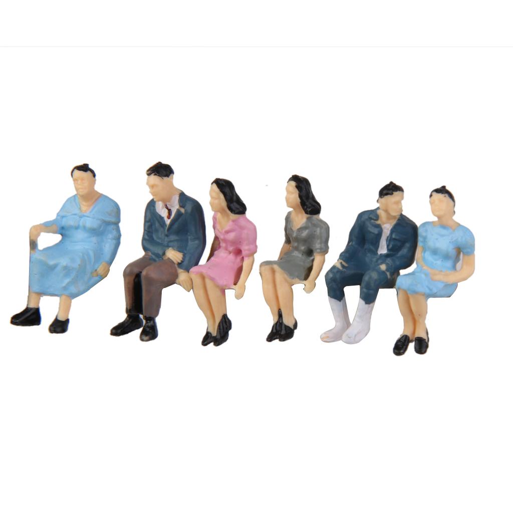 50pcs O scale All Seated People Sitting Figures Passengers Different Poses