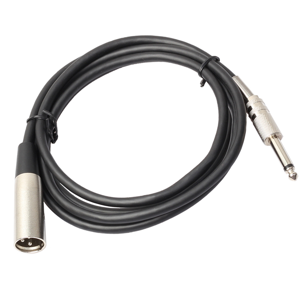 XLR 3Pin Male to 1/4 6.35mm Mono Jack Male Plug Audio Microphone Cable 6 ft