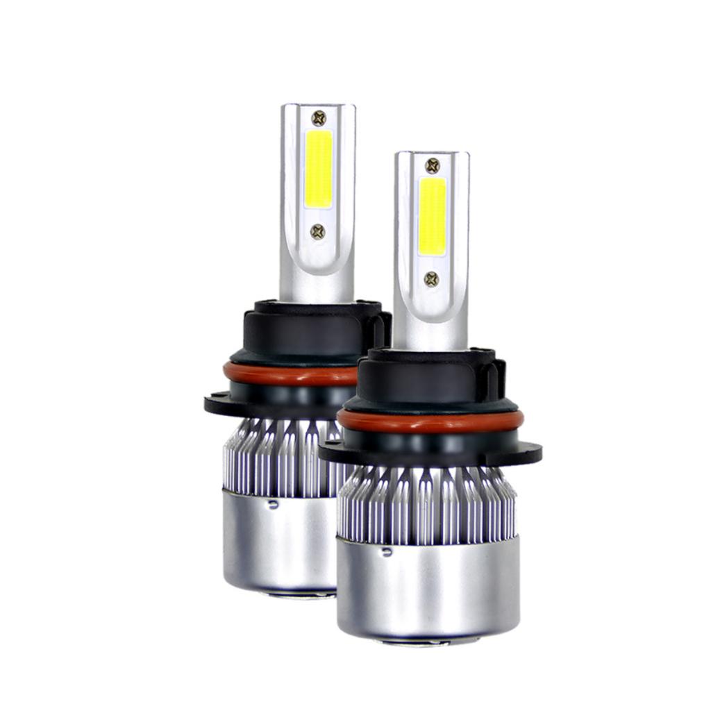 Pair COB LED Low Beam Headlight Kit 9007 900W 135000LM 6000K Bulb HID White