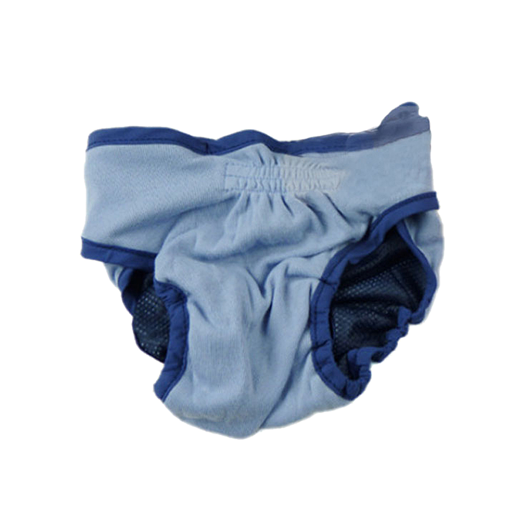 Female Pet Dog Puppy Physiological Sanitary Pant Diaper Underwear Blue M