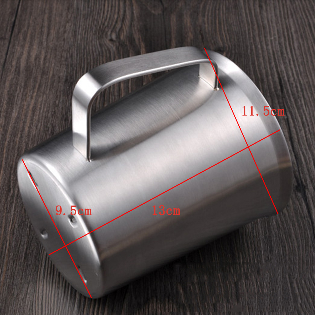 Steel Travel Mug DIY Coffee-making Measuring Beaker Drinking Cup M