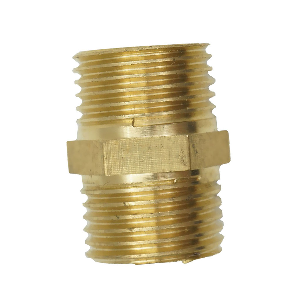 1 Inch Brass Barbed Double End Male Hose Pipe Fittings Threaded Connector