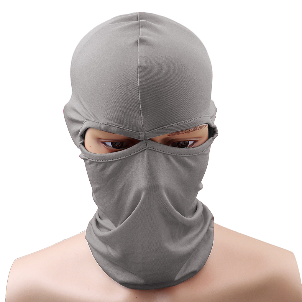Outdoor Cycling Full Face Mask Motorcycle Bicycle Scarf Hood Light Grey
