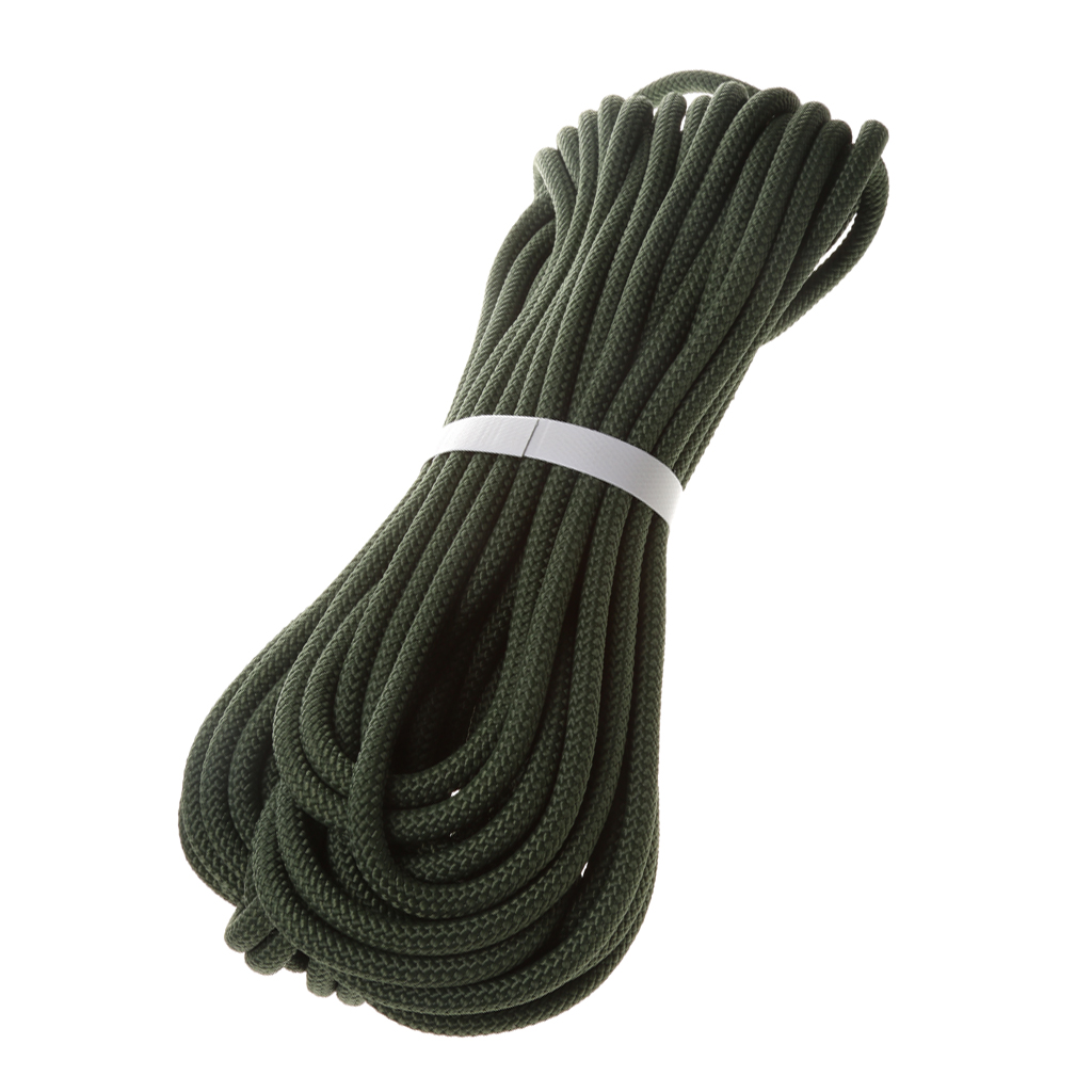 Climbing Safety Sling Rappelling Rope Auxiliary Cord 20m Army Green