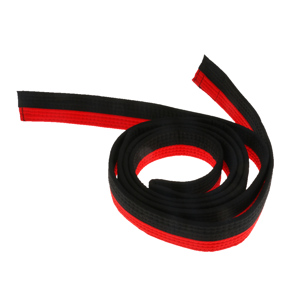 Cotton Felt Core Martial Arts Colored TKD Taekwondo Belt 280cm Red+Black