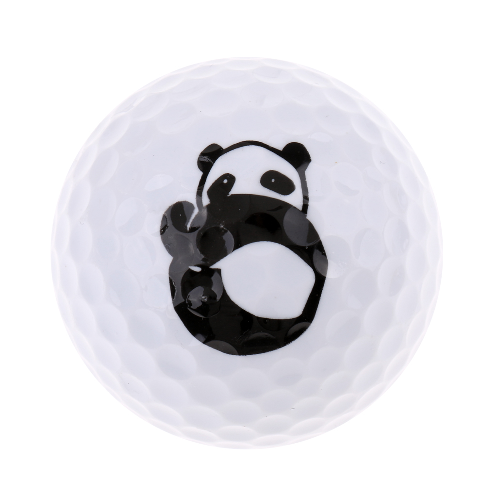 Golf Driving Range Practice Ball Cute Panda Printed Golf Ball 6Pcs Mixed