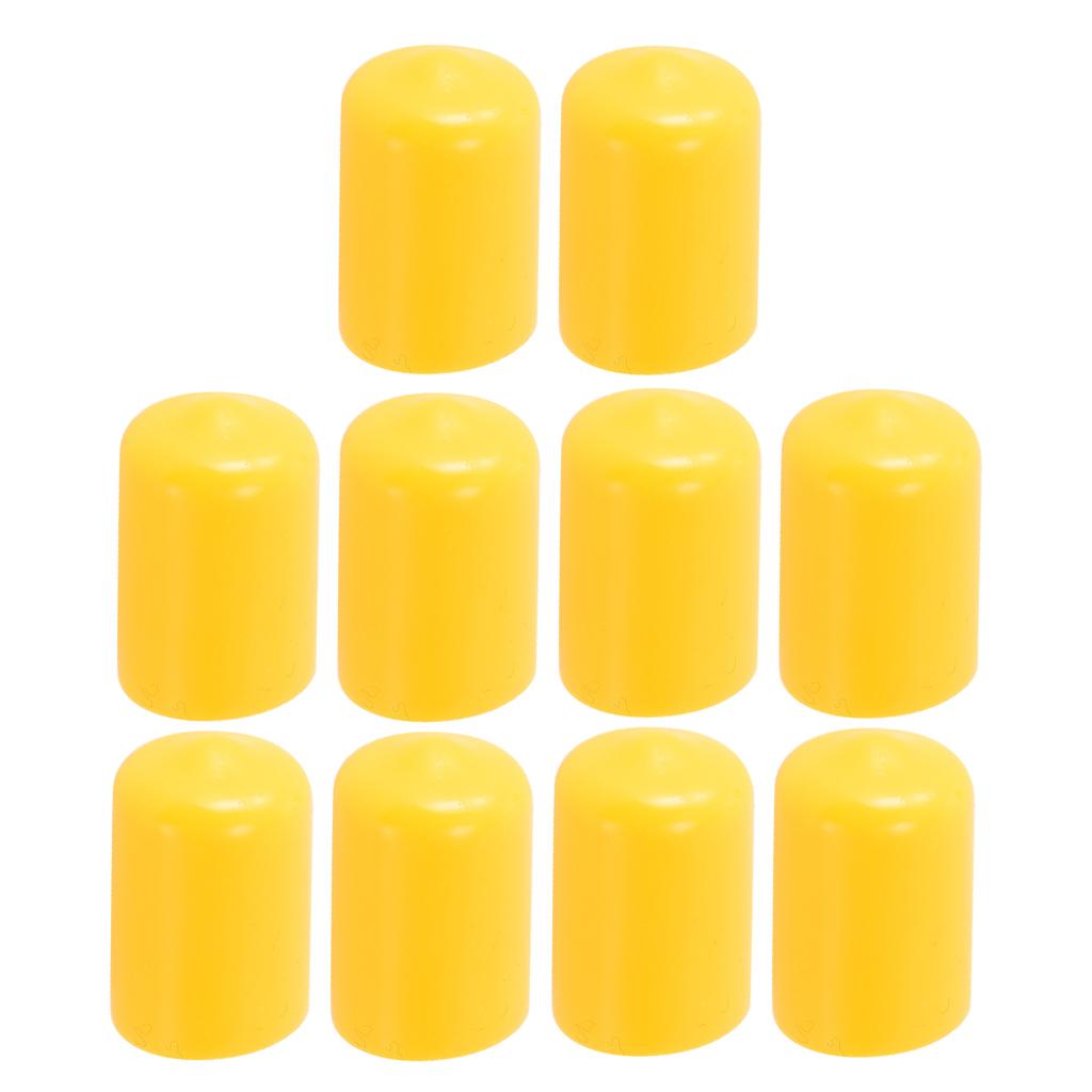 10 Pieces Durable Pool Cue Protector Billiards Accessories for Snooker Yellow