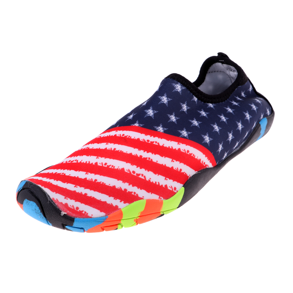 Water Shoes Quick-Dry Barefoot Socks Water Sports Fins stripe star Size 35