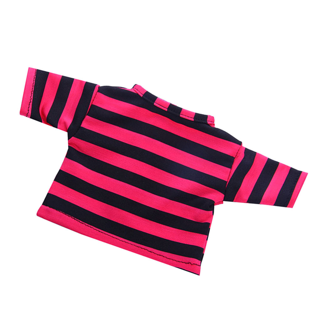 Doll Clothes Casual Clothing Costume Striped T-shirt for 18/'/' American Doll Doll