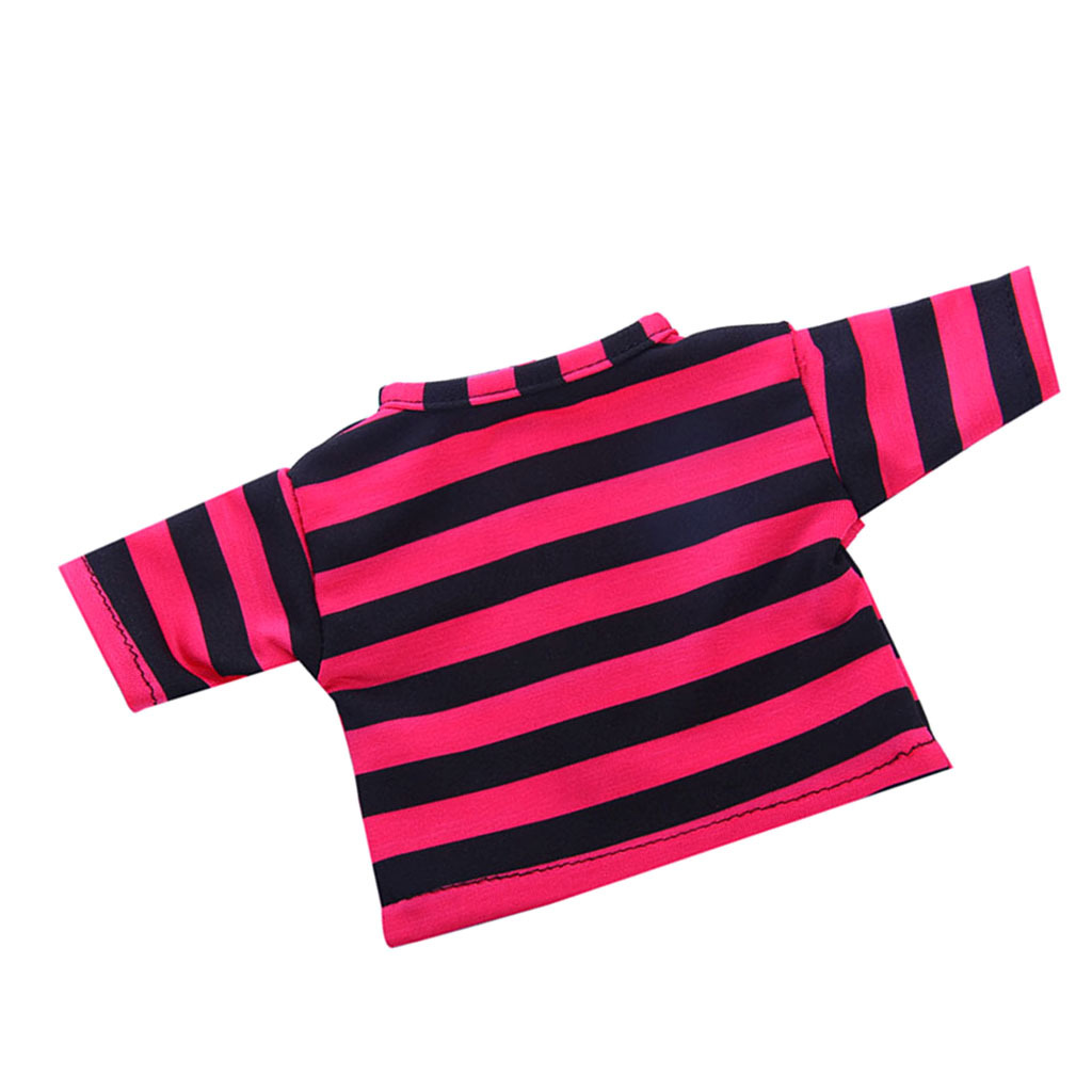Doll Clothes Casual Clothing Costume Striped T-shirt for 18/'/' American Doll Doll