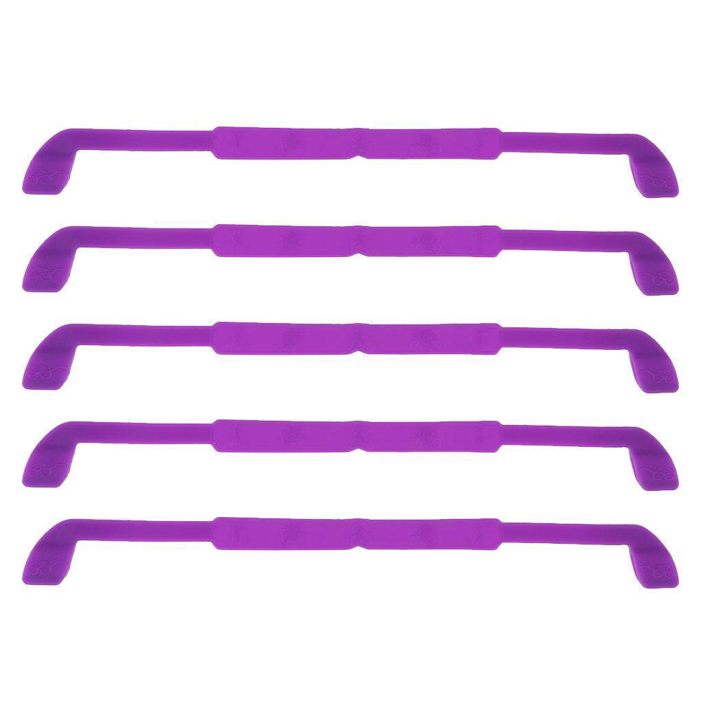 5 Pieces Sports Eyeglass Sunglasses Holder NeckStrap Chain Lanyard Purple