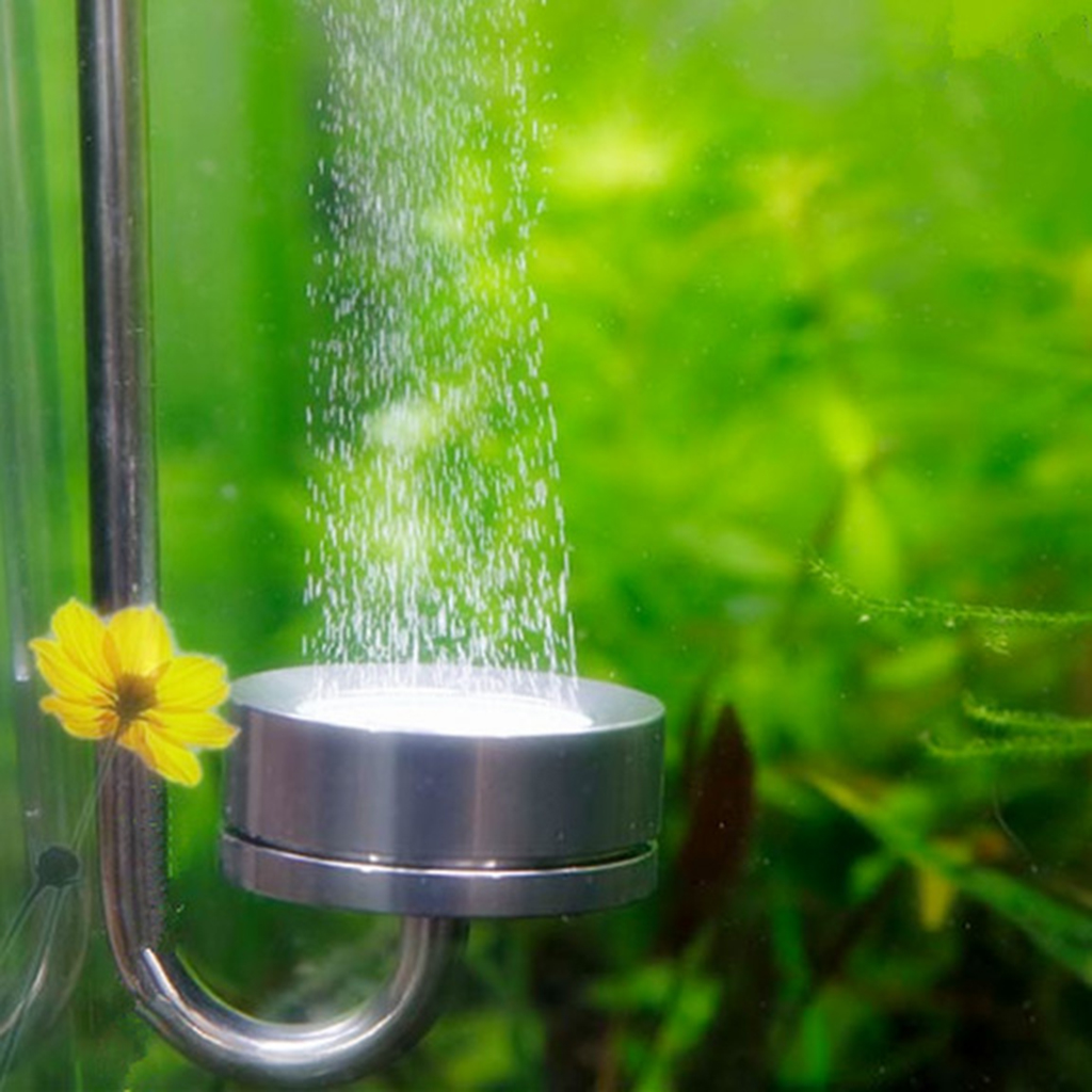 10Pcs Aquarium CO2 Ceramic Slice Diffuser Disc +Stainless Steel CO2 Diffuser