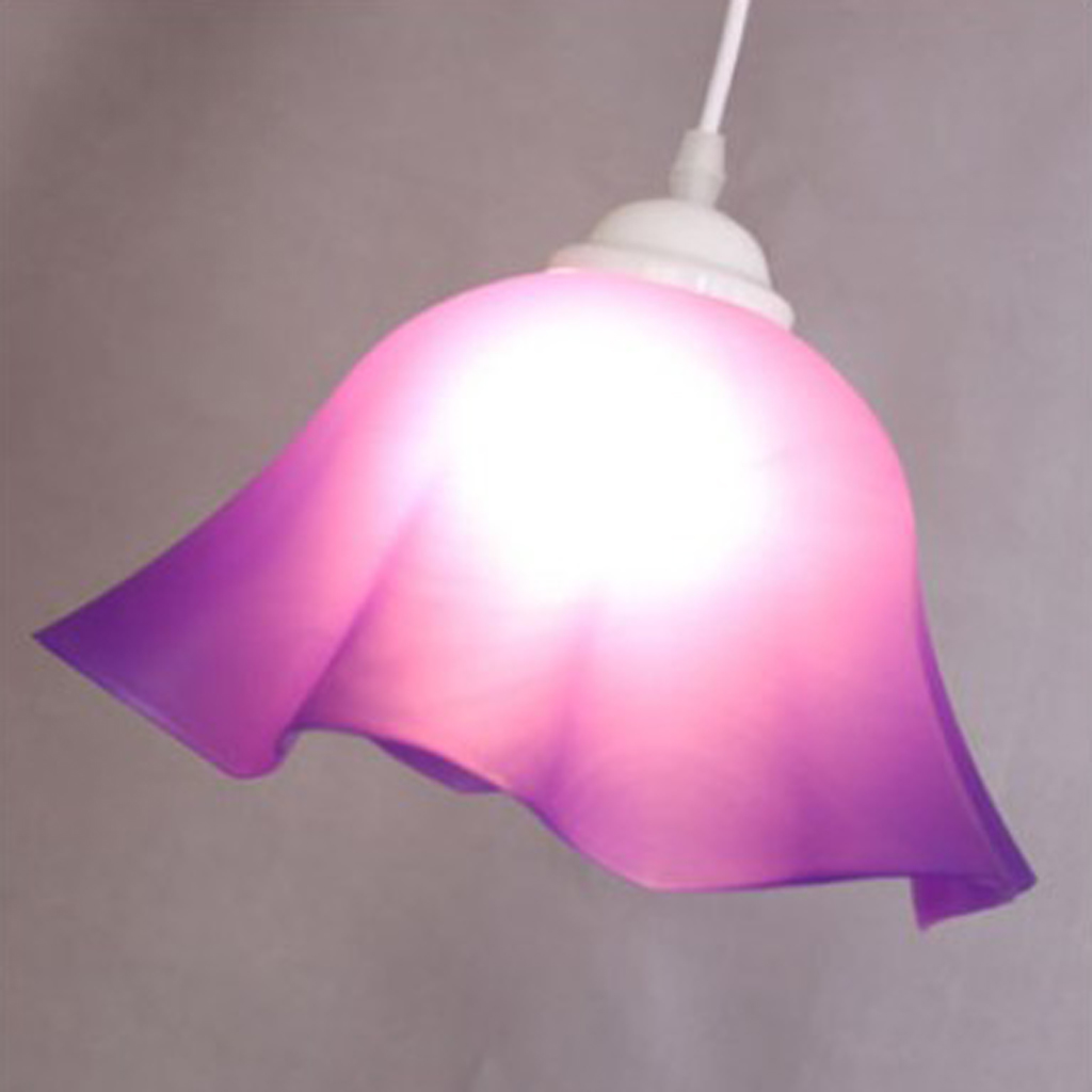  Modern Flower Shaped Ceiling Pendant Light Lamp Shade Chandelier Purple