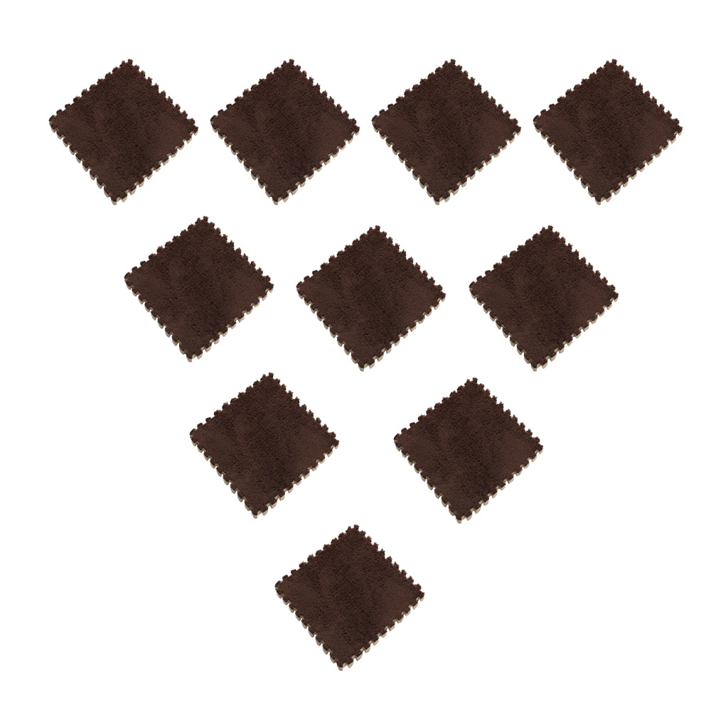 20Pcs EVA Foam Interlocking Puzzle Exercise Mat Baby Crawl Mat, Pink Brown