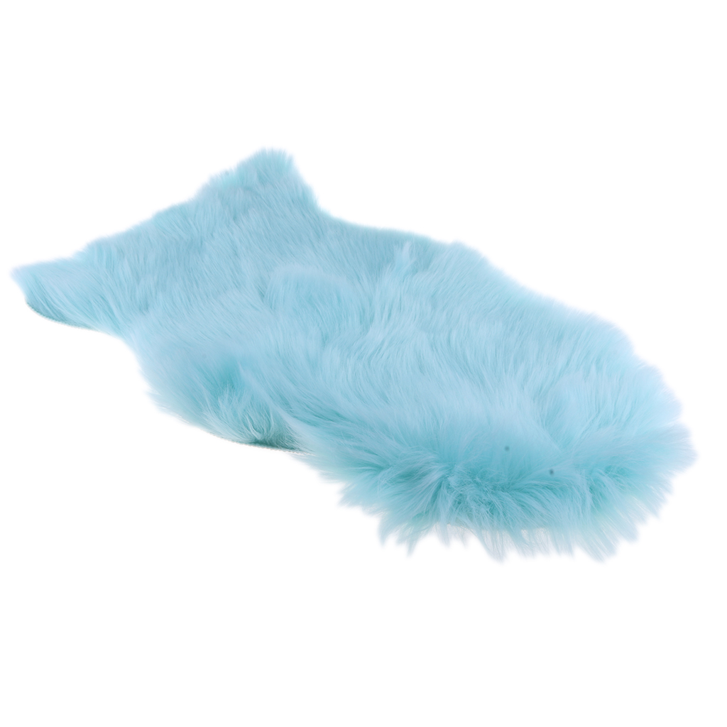 40x60cm Sheepskin Fluffy Skin Faux Fur Fake Rug Mat Rugs Lake Blue