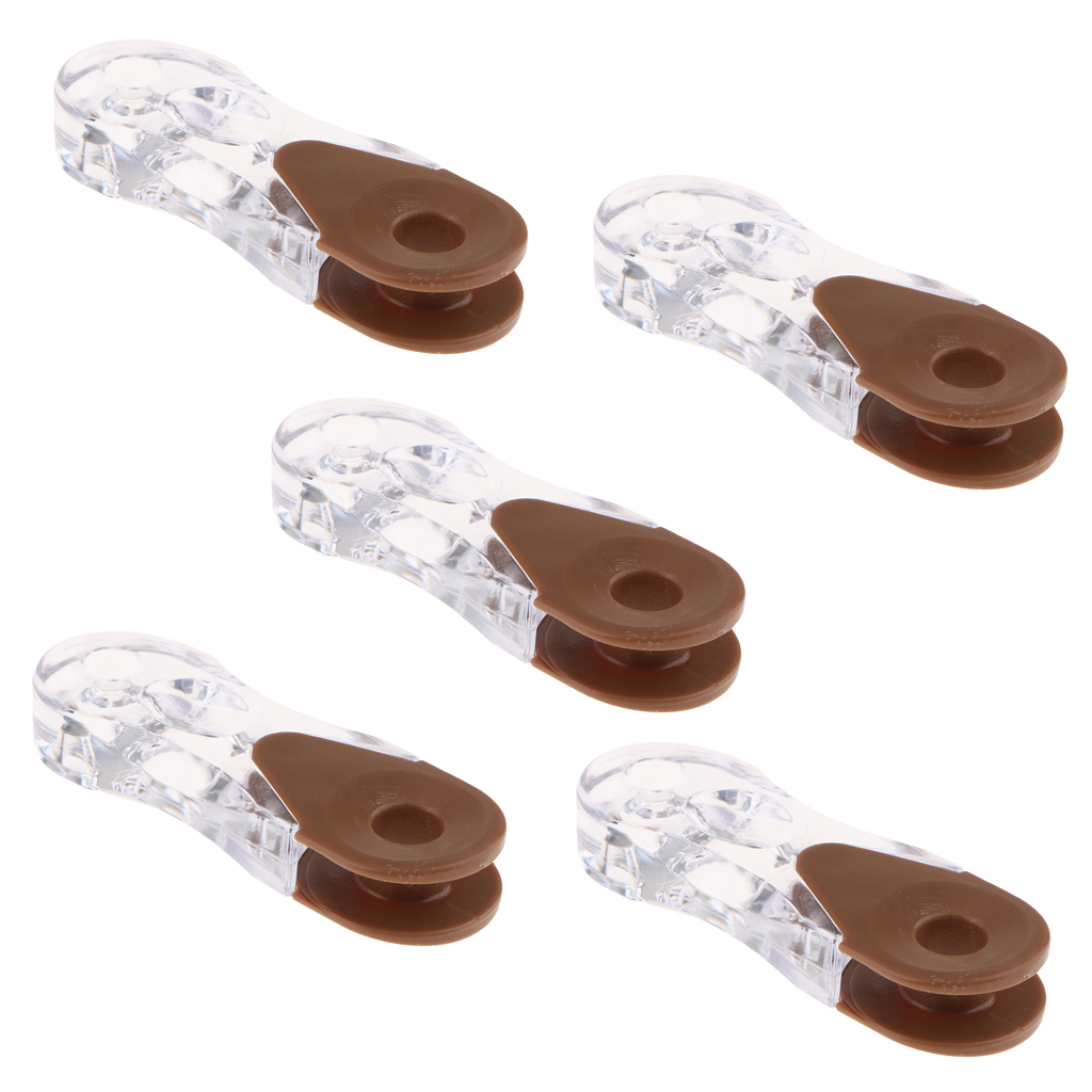 5Pcs Window Curtain Hardware Accessories Coffee