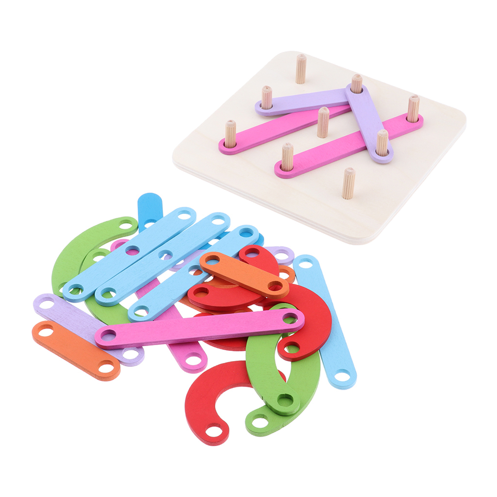 Legno geometrico Letter Pickter Blocchi Montessori Toy Kindergartners