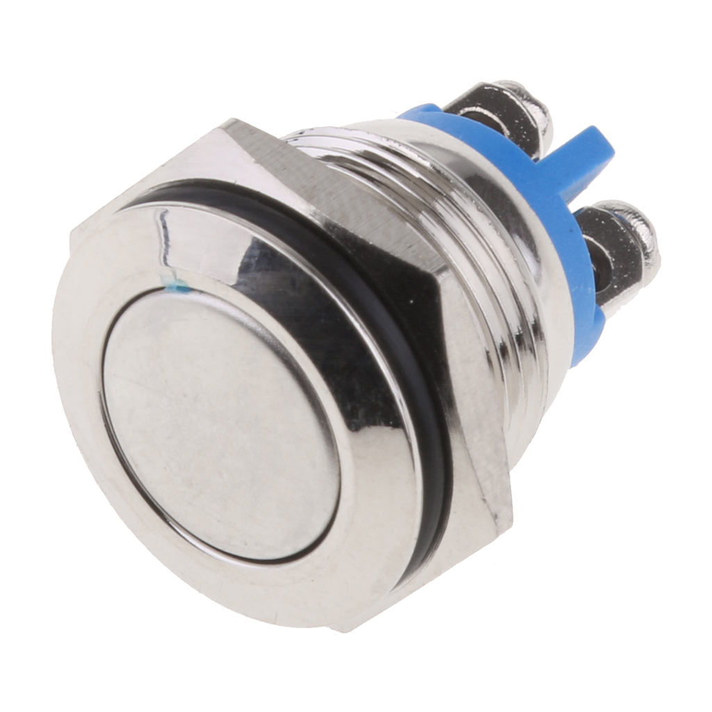 16mm Momentary Metal Push Button Switch Latching IP67 Flat Head