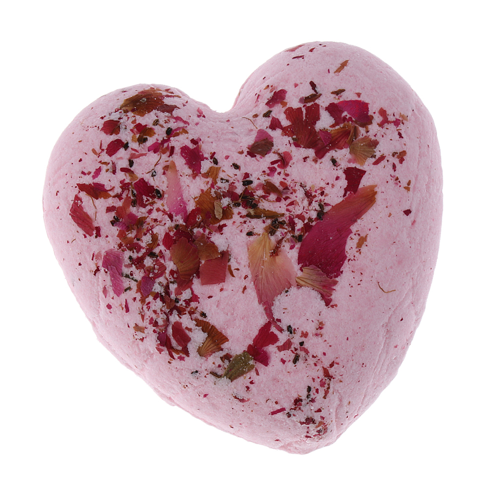 Heart Shaped Women Bubble Bath Salt Essential Oil Bomb Balls Pink Rose