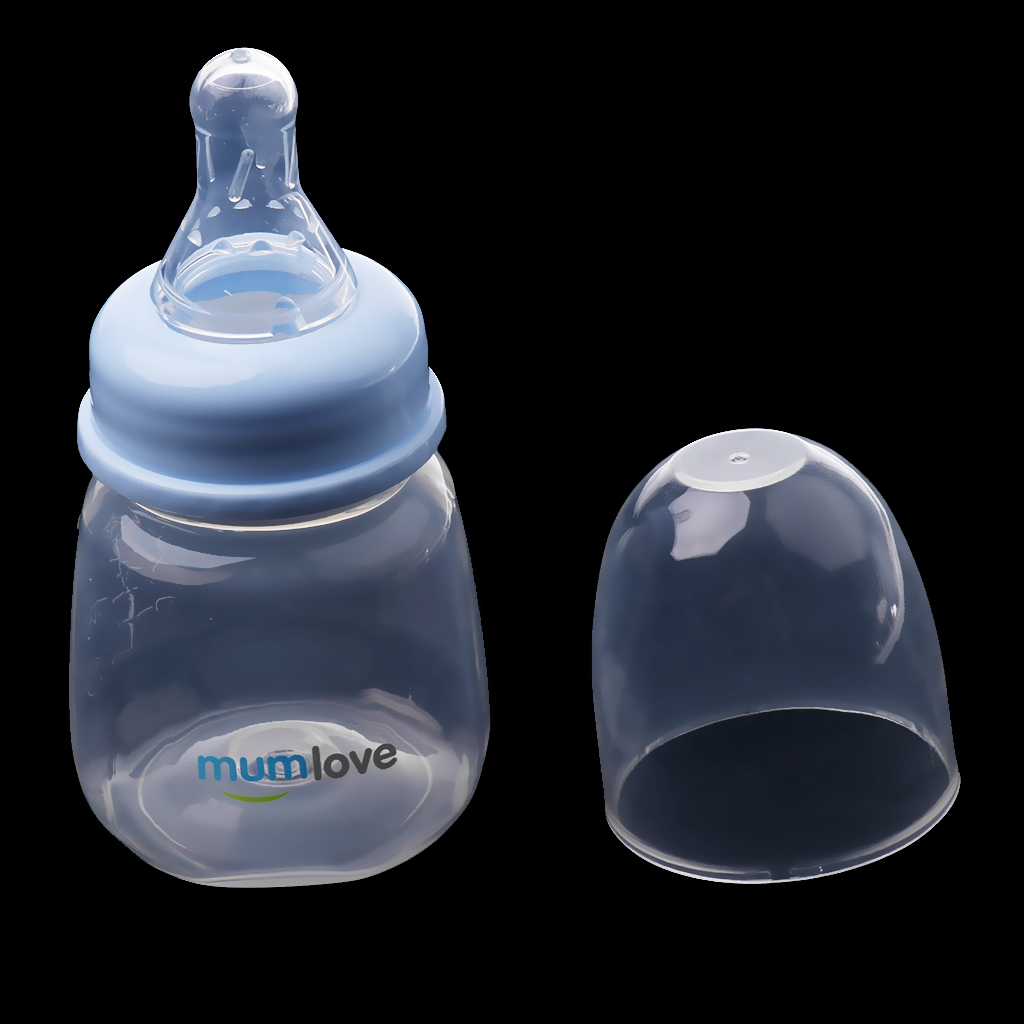 Feeder 80ML Silicone Baby Care Juice Milk Water Mini Bottle Blue