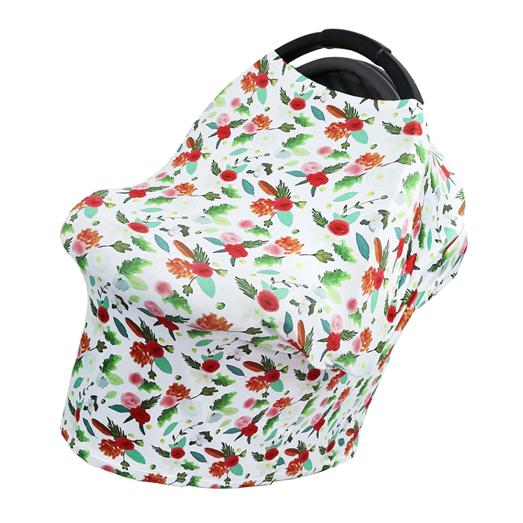 Stretchy Infant Nursing Cover Baby Car Seat Canopy Cart Cover #7