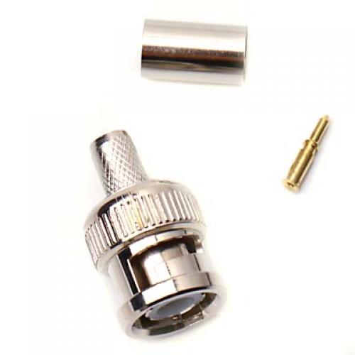 BNC Crimp RG59 Coax Connector for CCTV Carema