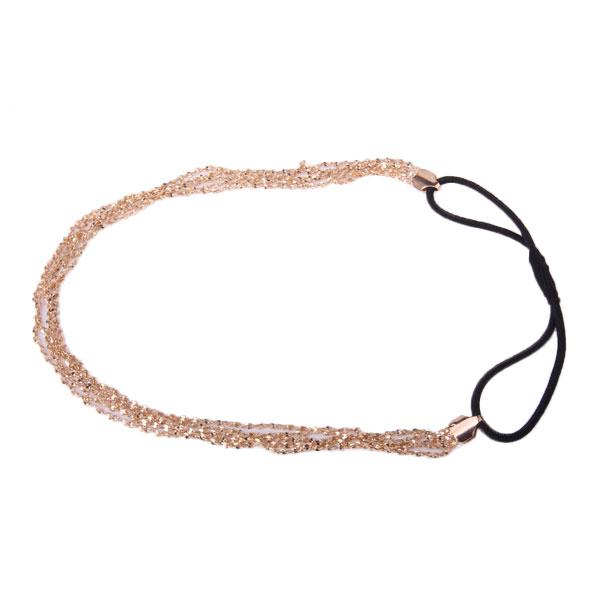 Golden Alloy Tassel Chains Headwear Elastic Head Band 125