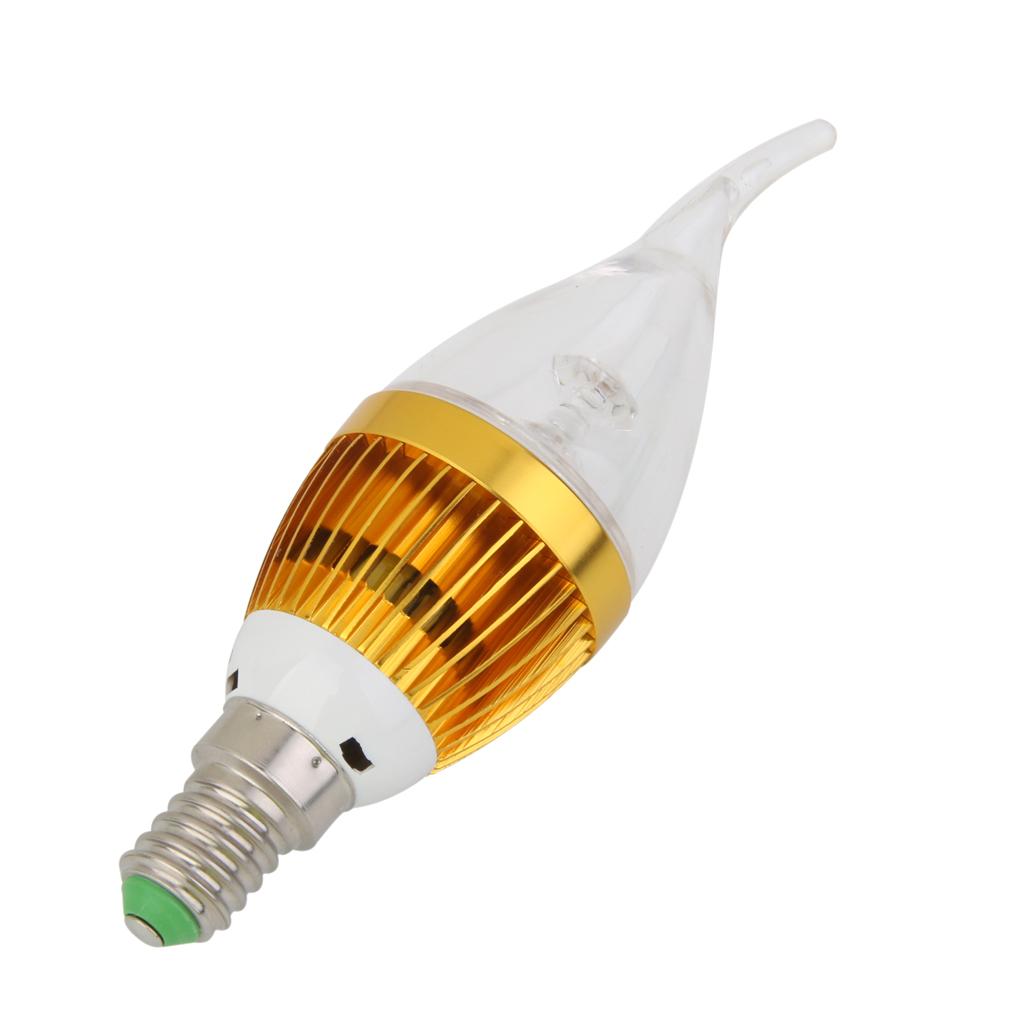 110V Dimmable E14 3W Warm White LED Candlelight Flame Bulb Light Lamp 2700K