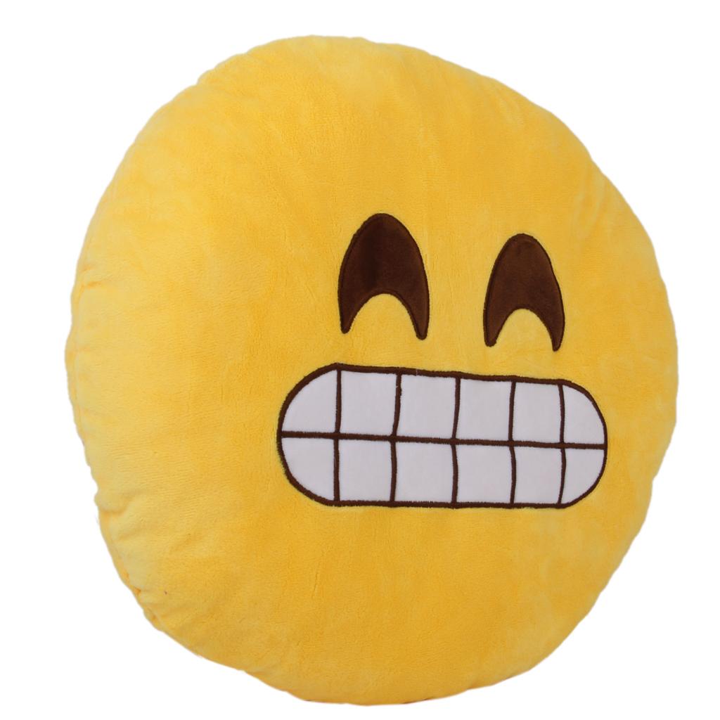 SOFT Yellow Round Cushion Throw Pillow Stuffed Plush Toy  3