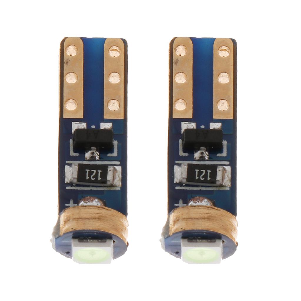 2 Pieces T5 12V Dashboard Instrument Reading Gauge Panel Light Ice Blue