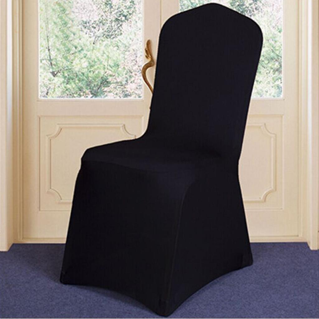 Spandex Chair Cover Slipcover Case Wedding Party Banquet Home Decor Black