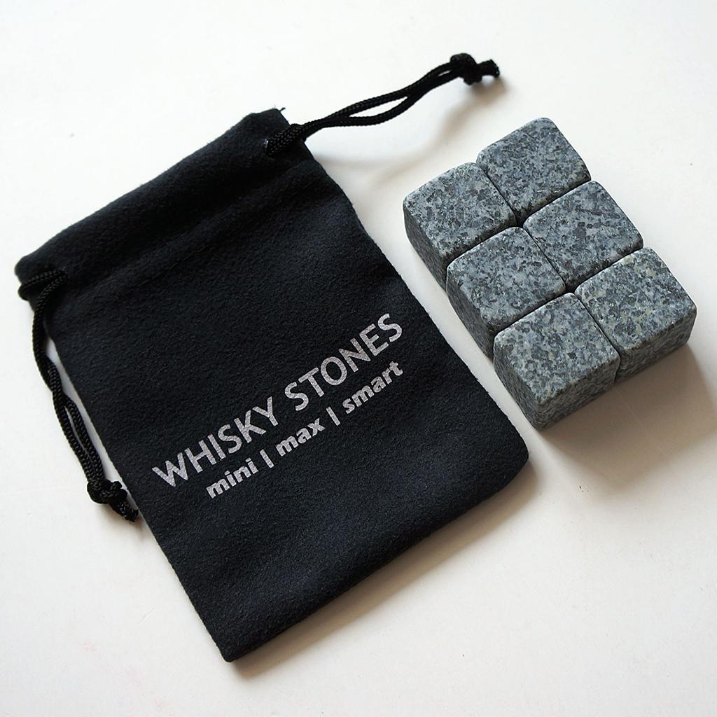 9pcs Whisky Ice Stones Drinks Cooler Cubes Rocks Granite& Pouch Cyan