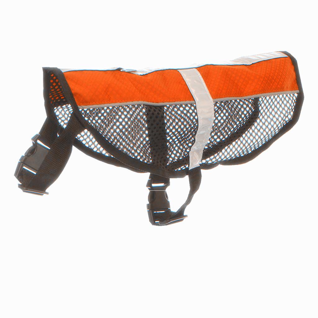 Reflective Mesh Dog Chest Harness Strap Training Walk Collar Vest Orange L