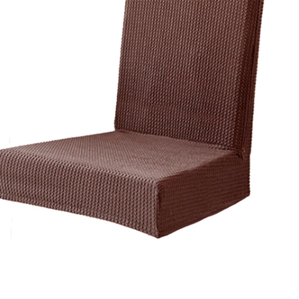 Polar Fleece Stretch Dining Room Chair Cover Slipcover Protector Brown