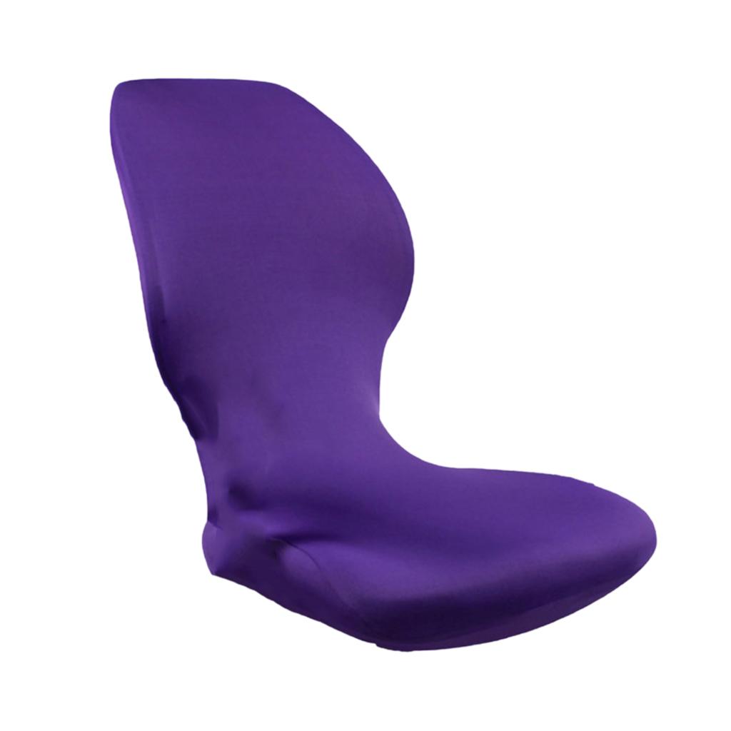Elastic Swivel Computer Chair Cover Office Seat Slipcover Protector - Purple