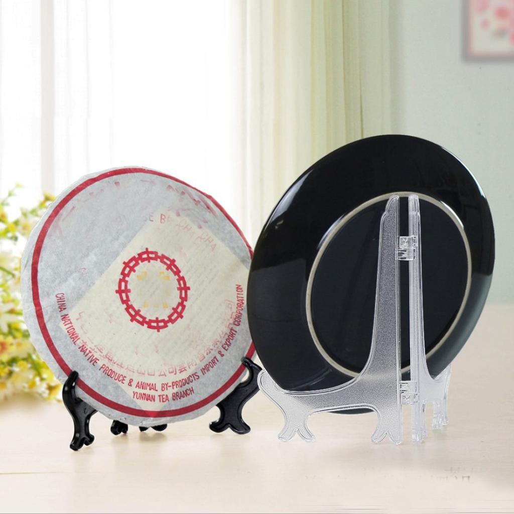 5-Piece Plastic Easel Stands Dish Plate Picture Photo Frame Display Rack 4# 25cm H