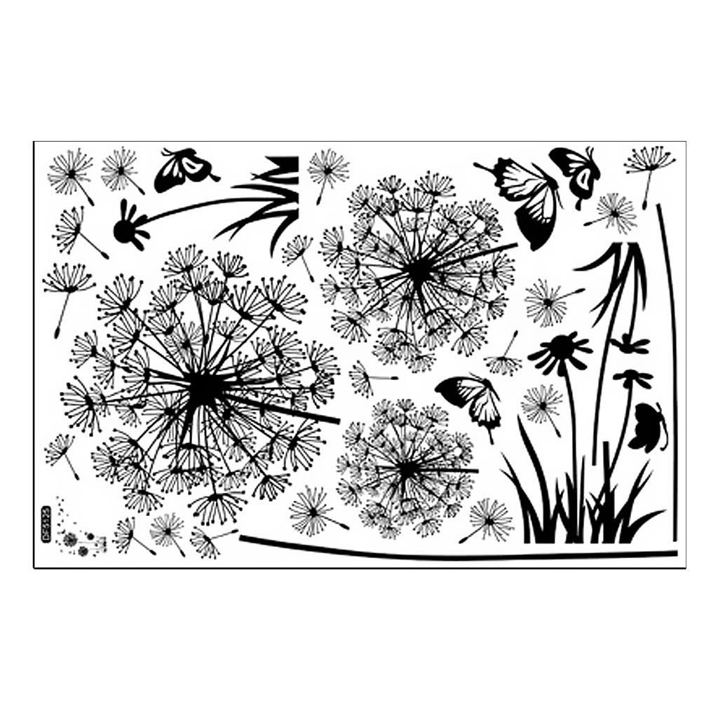 kitchen bedroom Wall Stickers Art Room Removable Decals  Dandelion