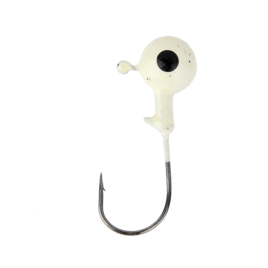 Lead Round Jig Head Outdoor Fishing Lure Bait Lead Hooks Tackles White