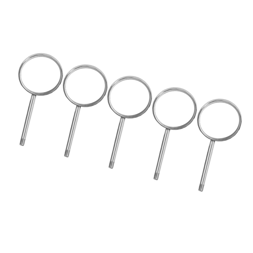 Dental Mirror Tool Dentist for Teeth Inspection Stainless Steel Pack of 5