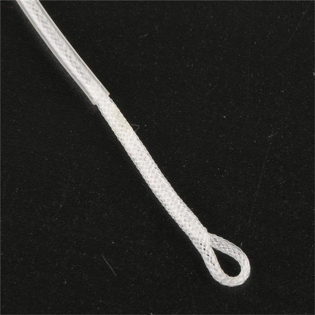 10pcs High Tension Fly Fishing Line Braided Loop Connector 30LB White