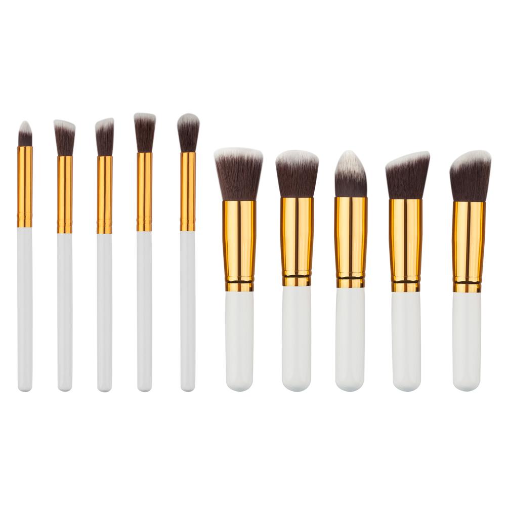 Pro 10pcs Concealer Blusher Powder Face Make Up Brushes Contour Beauty Tool