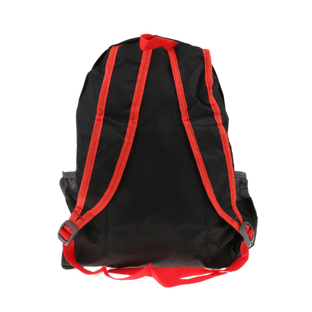 Unisex Foldable Ultra Lightweight Backpack Hiking Camping Rucksack 20L Black