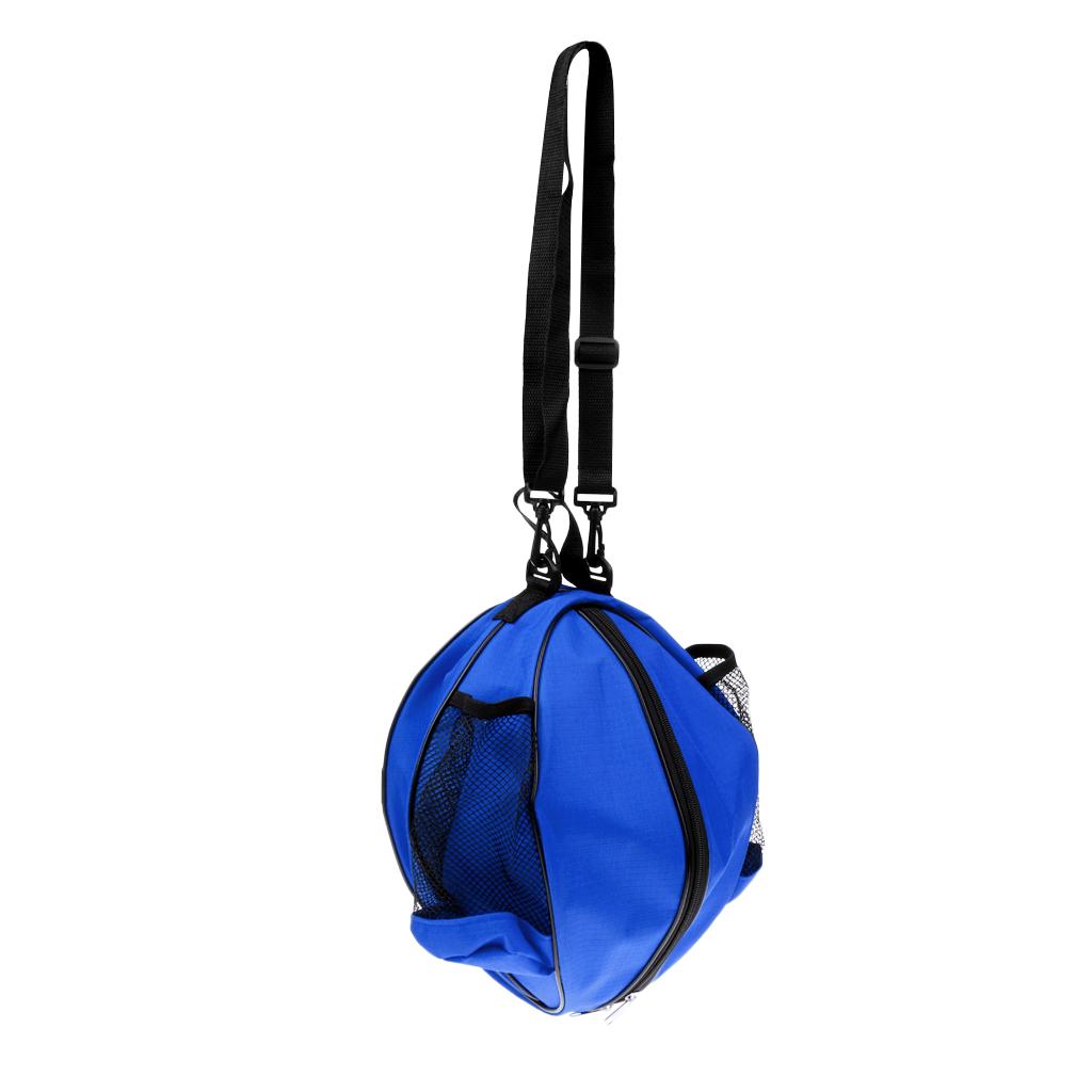 Waterproof Basketball Carry Bag + Adjustable Shoulder Strap Blue