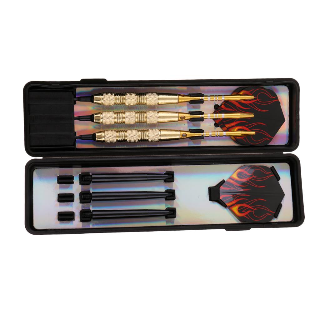 3 Pieces Professional Soft Tip Darts Electronic Darts Iron Barrels Gold