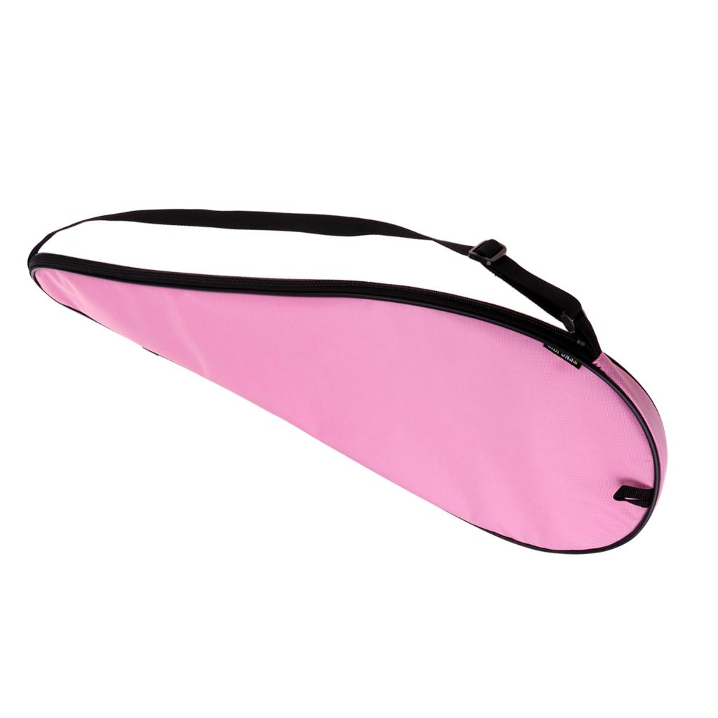 Waterproof Oxford Squash Racquet Cover Bag with Adjustable Strap Pink