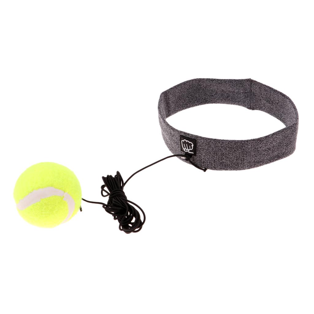 Gym Sport Boxing Fight Ball With Head Band Speed Boxer Training Boxing Gray
