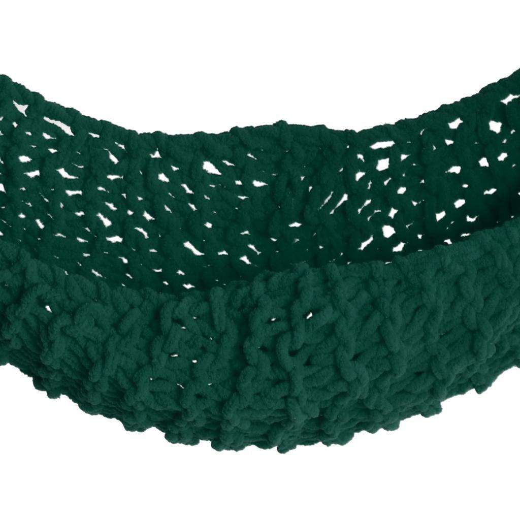 Photography Props Handmade Crochet Weave Baby Knitting Hammock Green